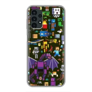 Чохол Майнкрафт на Samsung Galaxy A13 (5G) (AlphaPrint) Minecraft (Колаж Майнкрафт)