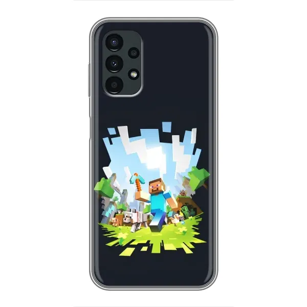 Чехол с принтом «персонажи Minecraft» для Samsung Galaxy A13 (5G)
