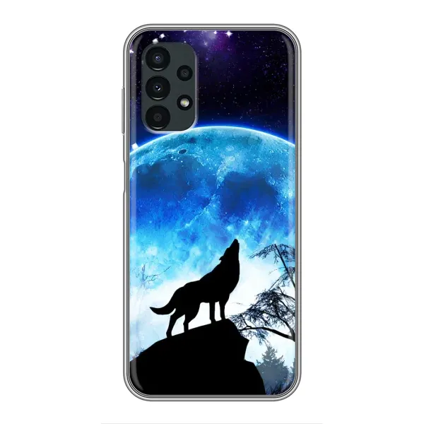 Чохол з принтом «Вовк на місяць» для Samsung Galaxy A13 (5G)