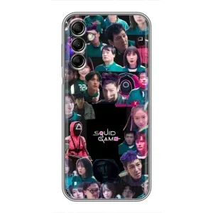 Чохол Гра в кальмара для Samsung Galaxy A14 5G (Колаж Гра кальмара)