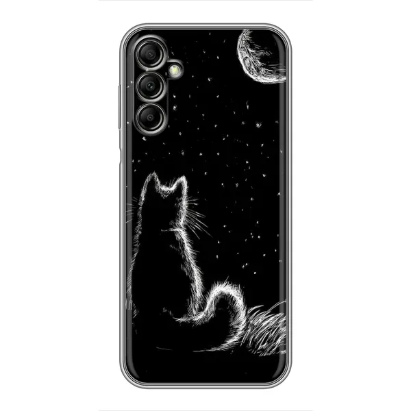 Чехол с принтом «Котик и луна» для Samsung Galaxy A14 5G Чехол с принтом «Котик и луна» для Samsung Galaxy A14 5G