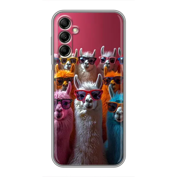 Чехол с принтом «Ламы в очках» для Samsung Galaxy A14 5G