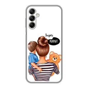 Чехол с печатью для Samsung Galaxy A14 5G - (Мама с ребенком) (AlphaPrint) (Мама с сыном)