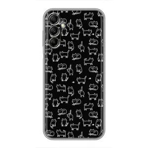 Чехол с принтом для Samsung Galaxy A14 5G (AlphaPrint) Модные коты (Меленькие котики)