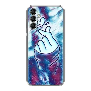 Чехол с принтом для Samsung Galaxy A14 5G (AlphaPrint - Знак сердечка) (Радужное сердце)