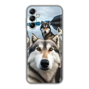 Чехол с Хаски для Samsung Galaxy A14 5G - (AlphaPrint) (Селфи ХАски)