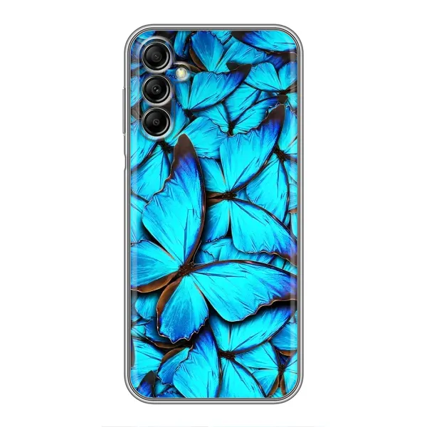 Чехол с принтом «Синие бабочки» для Samsung Galaxy A14 5G