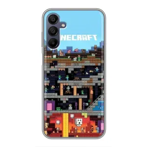Чехол Майнкрафт на Samsung Galaxy A15 (A155) (AlphaPrint) Minecraft (фон Minecraft)