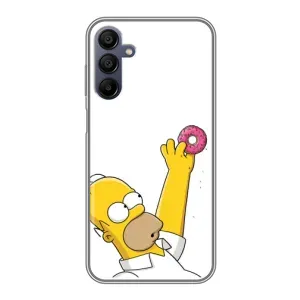 Чехол с Симпсонами для Samsung Galaxy A15 (A155) (VPrint) (Гомер с пончиком)
