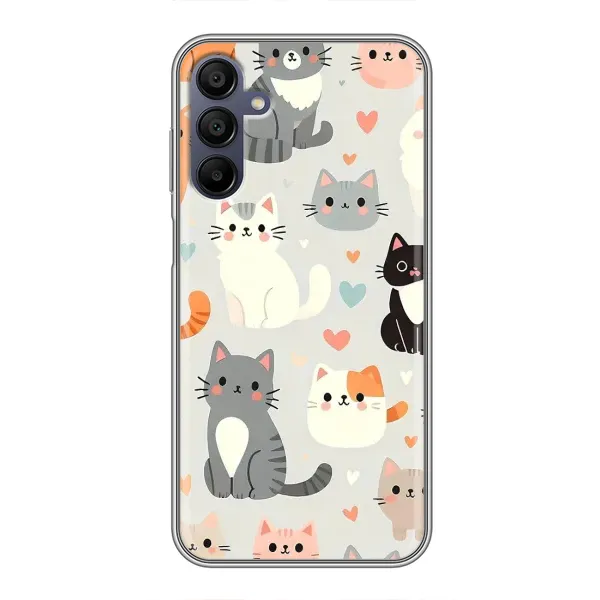 Чехол с принтом «Коллаж котов» для Samsung Galaxy A15 (A155) Чехол с принтом «Коллаж котов» для Samsung Galaxy A15 (A155)