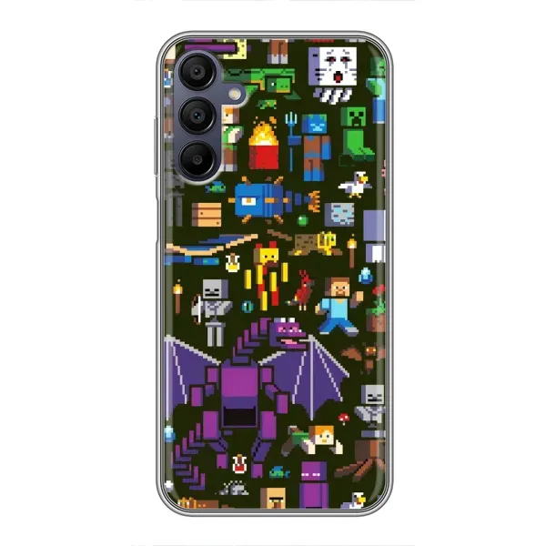 Чохол з принтом «Колаж Майнкрафт» для Samsung Galaxy A15 (A155) Чохол з принтом «Колаж Майнкрафт» для Samsung Galaxy A15 (A155)