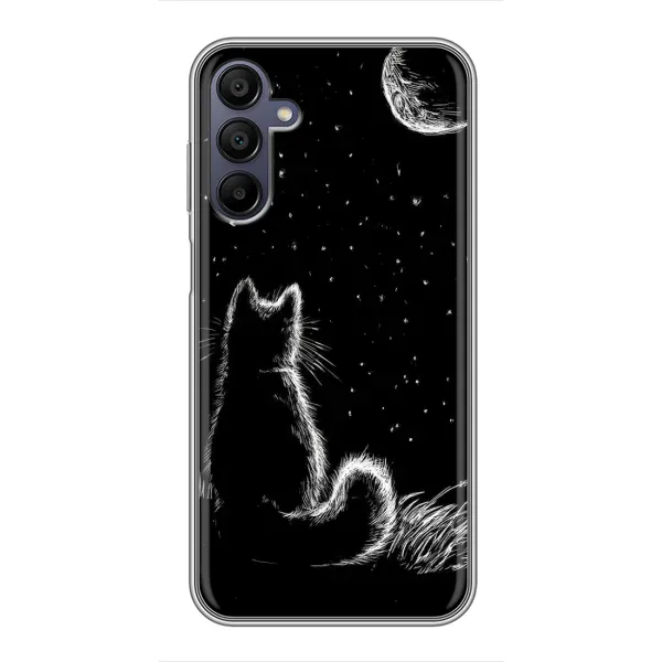 Чехол с принтом «Котик и луна» для Samsung Galaxy A15 (A155) Чехол с принтом «Котик и луна» для Samsung Galaxy A15 (A155)