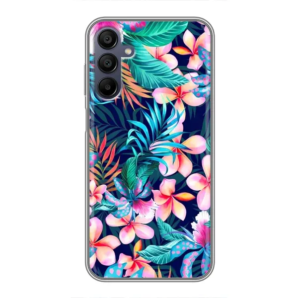 Чехол с принтом «Красочные цветы» для Samsung Galaxy A15 (A155)