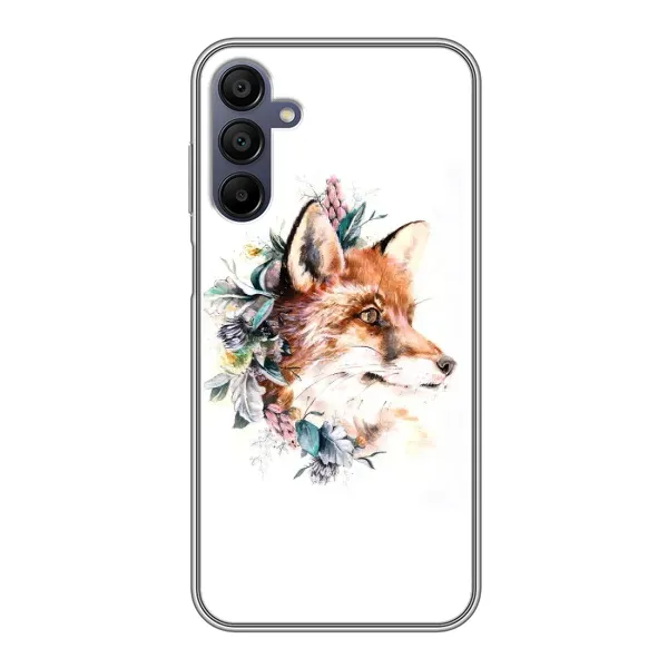 Чохол з принтом «Лиса в квітах» для Samsung Galaxy A15 (A155)