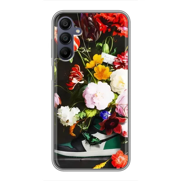 Чехол с принтом «Nike цветы» для Samsung Galaxy A15 (A155)