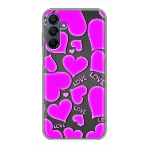 Чехлы для любимой на Samsung Galaxy A15 (A155) (VPrint) (Pink hearts)