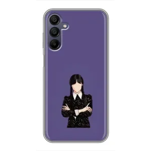 Чехлы Венсдей на Samsung Galaxy A15 (A155) Уэнсдей (AlphaPrint) (Уэнздей в черном)