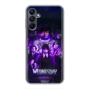 Чехол с дизайном Венздей 2 на Samsung Galaxy A15 (A155) (Фиолетовая магия Уэнздей)