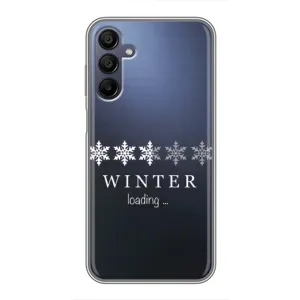 Зимние Чехлы для Самсунг Гелекси А15 - прозрачный фон (Winter loading)
