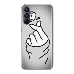 Чехол с принтом для Samsung Galaxy A15 (A155) (AlphaPrint - Знак сердечка) (Значок Love)