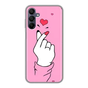 Чехол с принтом для Samsung Galaxy A15 (A155) (AlphaPrint - Знак сердечка) (Знак Love)