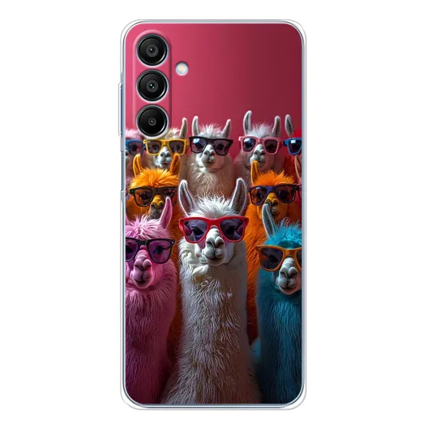 Чехол с принтом «Ламы в очках» для Samsung Galaxy A16