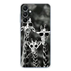 Силіконовий чохол з КАРТИНКАМИ літо для Samsung Galaxy A16 (AlphaPrint) (Жирафи в окулярах)