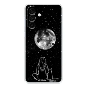 Чохол з малюнком кіт на Samsung Galaxy A17 (Дівчина з котом)