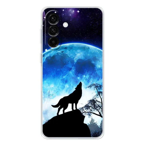 Чехол с принтом «Волк на луну» для Samsung Galaxy A17 Чехол с принтом «Волк на луну» для Samsung Galaxy A17