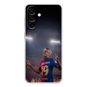 Чехол с футболистом Ламин Ямаль Samsung Galaxy A17 (Ямаль на стадионе)