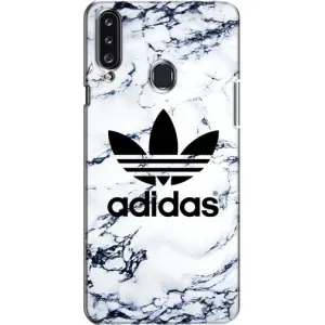 Чохли Адидас для Samsung Galaxy A20s (A207) (AlphaPrint) (Адідас на мраморі)
