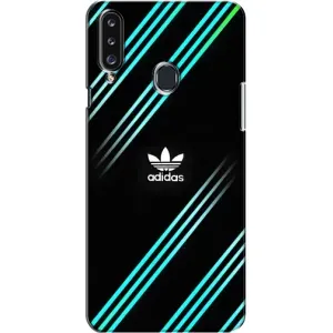 Чохли Адидас для Samsung Galaxy A20s (A207) (AlphaPrint) (Адідас з полосами)