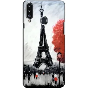 Чехол Эйфелева Башня для Samsung Galaxy A20s (A207) - (AlphaPrint) (Башня в Париже)