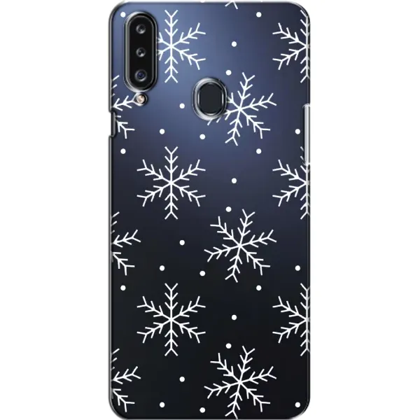Чехол с принтом «Белые снежинки» для Samsung Galaxy A20s (A207) Чехол с принтом «Белые снежинки» для Samsung Galaxy A20s (A207)