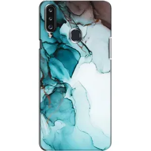 Чехол с принтом «Бирюзовый мрамор» для Samsung Galaxy A20s (A207)