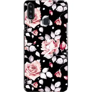 Чохли з квітами для Samsung Galaxy A20s (A207) (VPrint) (Квіти на чорному)