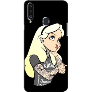 Чехол с печатью для Samsung Galaxy A20s (A207) - (Мода) (AlphaPrint) (Девочка в тату)