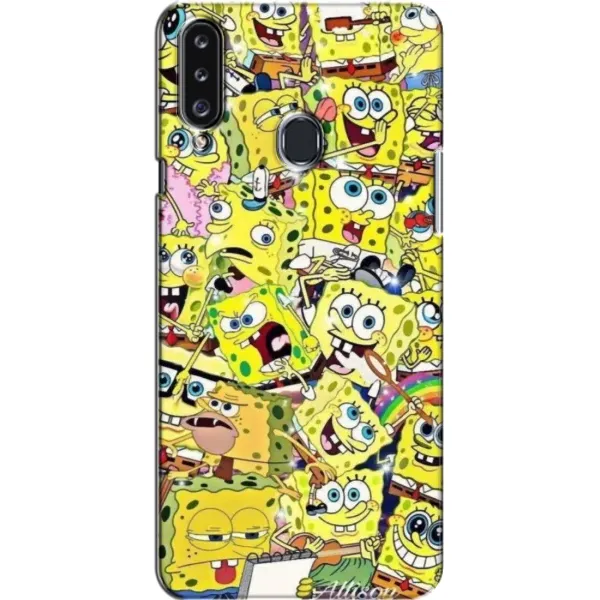 Чехол с принтом «Эмоции Спанч Боба» для Samsung Galaxy A20s (A207)