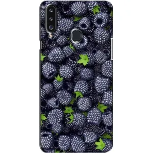 Чехлы с Фруктами для Samsung Galaxy A20s (A207) (VPrint) (Ежевика)