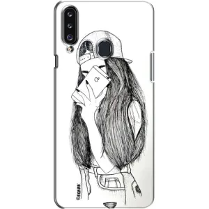 Чехол с печатью для Samsung Galaxy A20s (A207) - (Мода) (AlphaPrint) (Фото девочки)