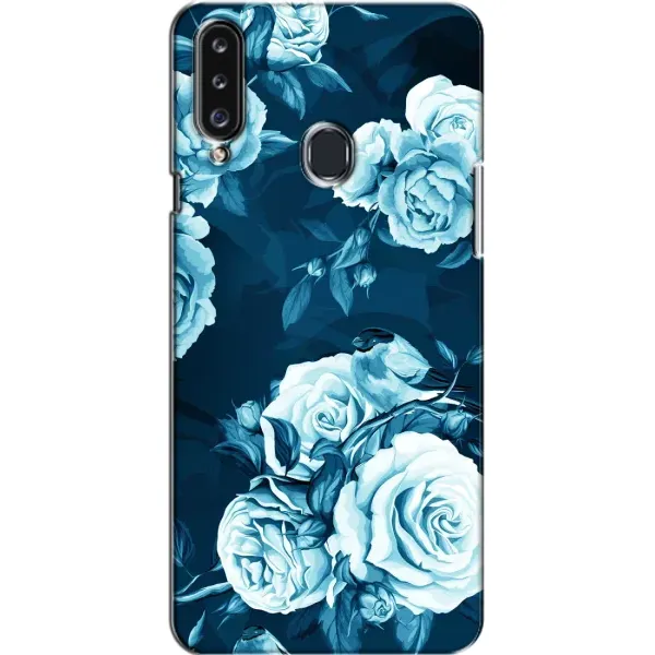 Чехол с принтом «Голубые Бутоны» для Samsung Galaxy A20s (A207)