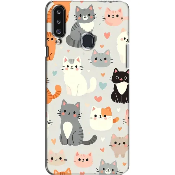 Чехол с принтом «Коллаж котов» для Samsung Galaxy A20s (A207)