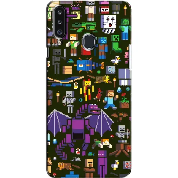 Чехол с принтом «Коллаж Майнкрафт» для Samsung Galaxy A20s (A207) Чехол с принтом «Коллаж Майнкрафт» для Samsung Galaxy A20s (A207)