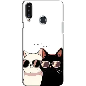 Чохол з малюнком кіт на Samsung Galaxy A20s (A207) (Коти в окулярах)