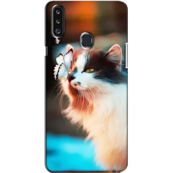 Чехол с принтом «Котик с бабочкой» для Samsung Galaxy A20s (A207) Чехол с принтом «Котик с бабочкой» для Samsung Galaxy A20s (A207)