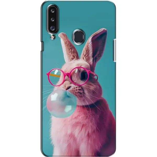 Чехол с принтом «Кролик в очках» для Samsung Galaxy A20s (A207)