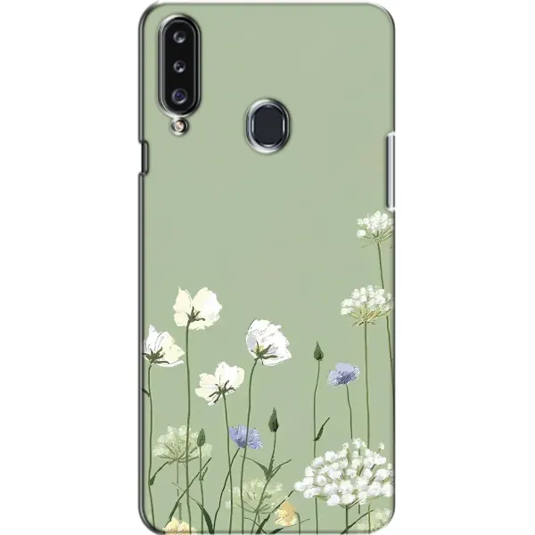 Чохол з принтом «Квіти на зеленому» для Samsung Galaxy A20s (A207)