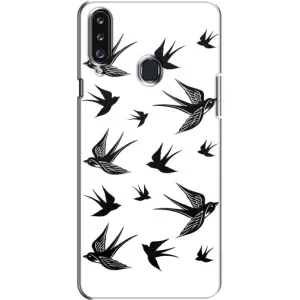 Чехол с птицами на Samsung Galaxy A20s (A207) (VPrint) (Ласточки)
