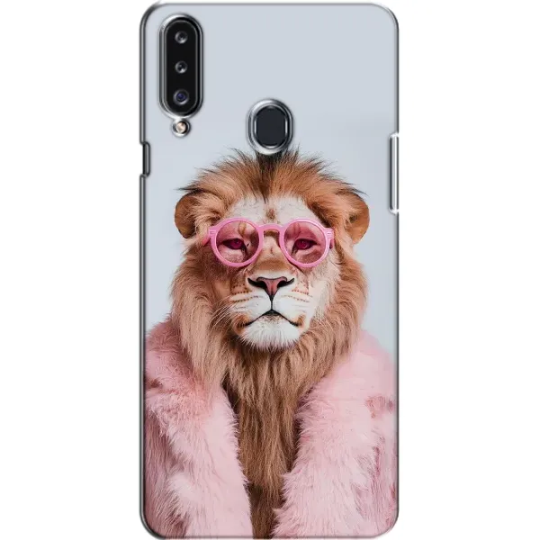 Чехол с принтом «Лев в очках» для Samsung Galaxy A20s (A207)