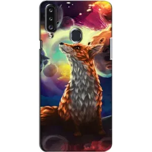 Чехлы с картинкой Лисички для Samsung Galaxy A20s (A207) (VPrint) (Лисица в космосе)